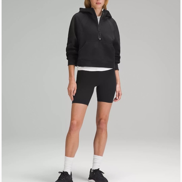 Lululemon Scuba Oversized Half-Zip 1/2 Zip Hoodie Sweatshirt - Black BLK - Picture 3 of 9